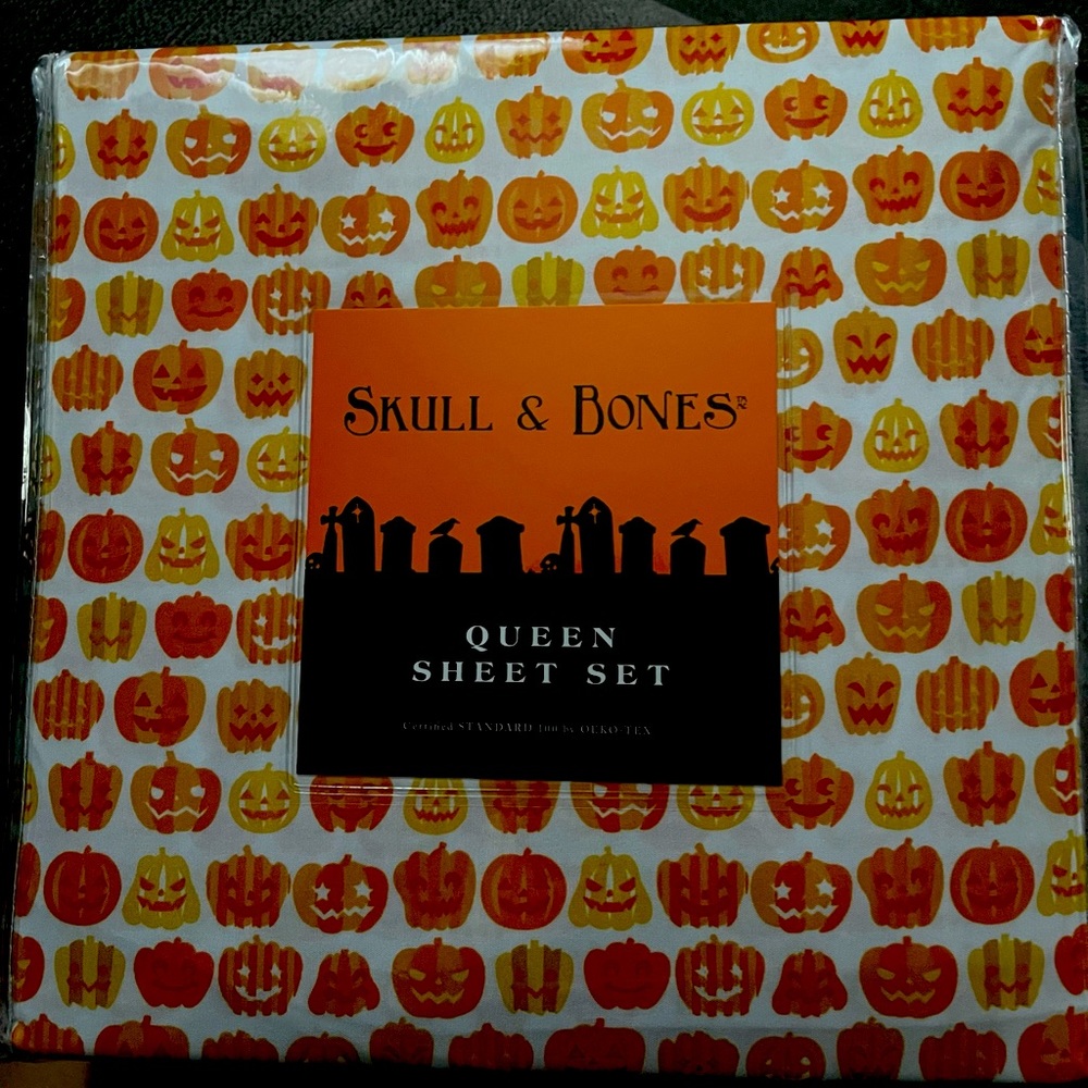 Jack O Lanterns Queen Sheets